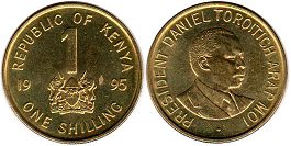 монета Кения 1 шиллинг 1995