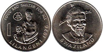 монета Свазиленд 1 лилангени 1976