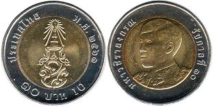 монета Таиланд 10 бат 2018