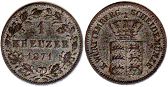 монета Вюртемберг 1 крейцер 1871