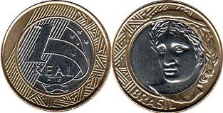 монета Бразилия 1 реал 2013