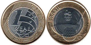 монета Бразилия 1 реал 2014