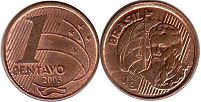 монета Бразилия 1 сентаво 2003