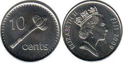 монета Фиджи 10 центов 2009
