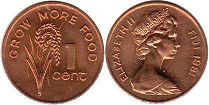 монета Фиджи 1 цент 1981