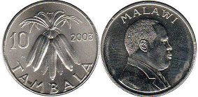 монета Малави 10 тамбала 2003 