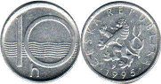 монета Чехия 10 геллеров 1995