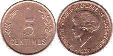 монета Люксембург 5 сантимов 1930