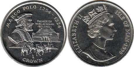 монета Остров Мэн крона 1998
