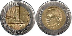 монета Марокко 5 дирхамов 2011