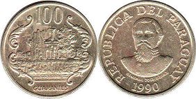 монета Парагвай 100 гуарани 1990