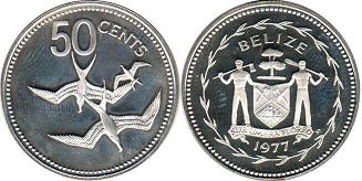 монета Белиз 50 центов 1977