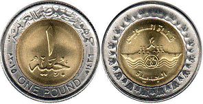 монета Египет 1 фунт 2015 