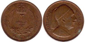 монета Ливия 2 мильема 1952