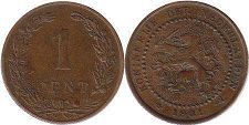 монета Нидерланды 1 цент 1901