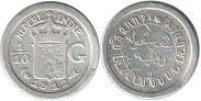 монета Голландская Ост-Индия 1/10 гульдена 1912