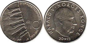 монета Норвегия 10 крон 2013