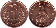 монета Зимбабве 1 цент 1997