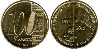 монета Ангола 100 кванз 2015