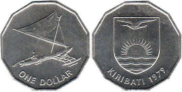 монета Кирибати 1 доллар 1979