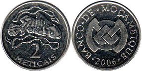 монета Мозамбик 2 метикал 2006