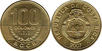 монета Коста Рика 100 колонов 2007