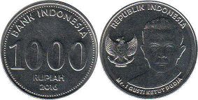 монета Индонезия 1000 рупий 2016