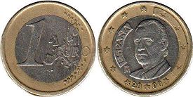 монета Испания 1 евро 2000