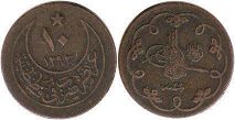 монета Турция Османская 10 пара 1901