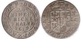 монета Бранденбург 1/24 талера 1679