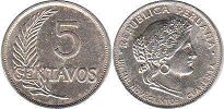 монета Перу 5 сентаво 1940