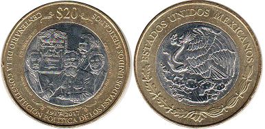 монета Мексика 20 песо 2016