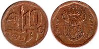 монета ЮАР 10 центов 2013 (2010, 2013)
