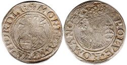 монета Нёрдлинген полбатцена (2 крейцера) без даты (1527)
