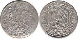 монета Пфальц 3 крейцера 1600