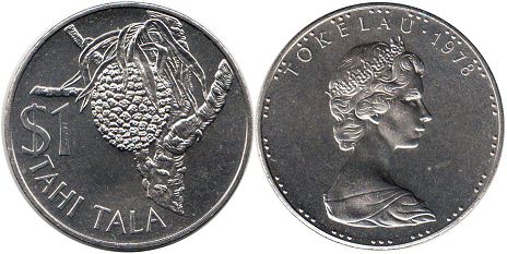 монета Токелау 1 тала 1978