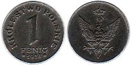 монета Польша 1 фениг 1918