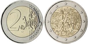 монета Франция 2 евро 2019