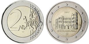 монета Германия 2 евро 2017