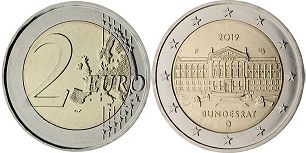 монета Франция 2 евро 2019
