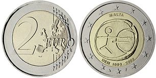 монета Мальта 2 евро 2009