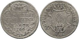 монета Аугсбург 5 крейцеров 1766