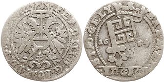 монета Бремен 12 грота 1664