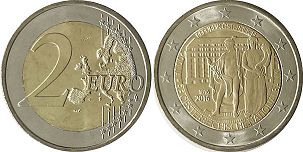монета Австрия 2 евро 2016