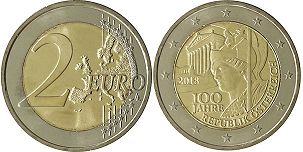 монета Австрия 2 евро 2018