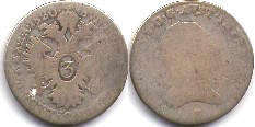 монета Австрийская Империя 3 крейцера 1820