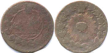 монета Персия 100 динаров 1888
