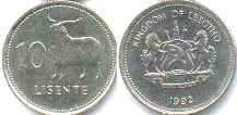 монета Лесото 10 лисенте 1992