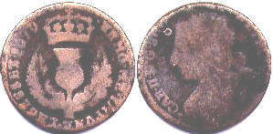 монета Шотландия 6 пенсов 1679
