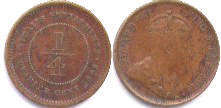 монета Стрэйтс Сеттлментс 1/4 цента 1910